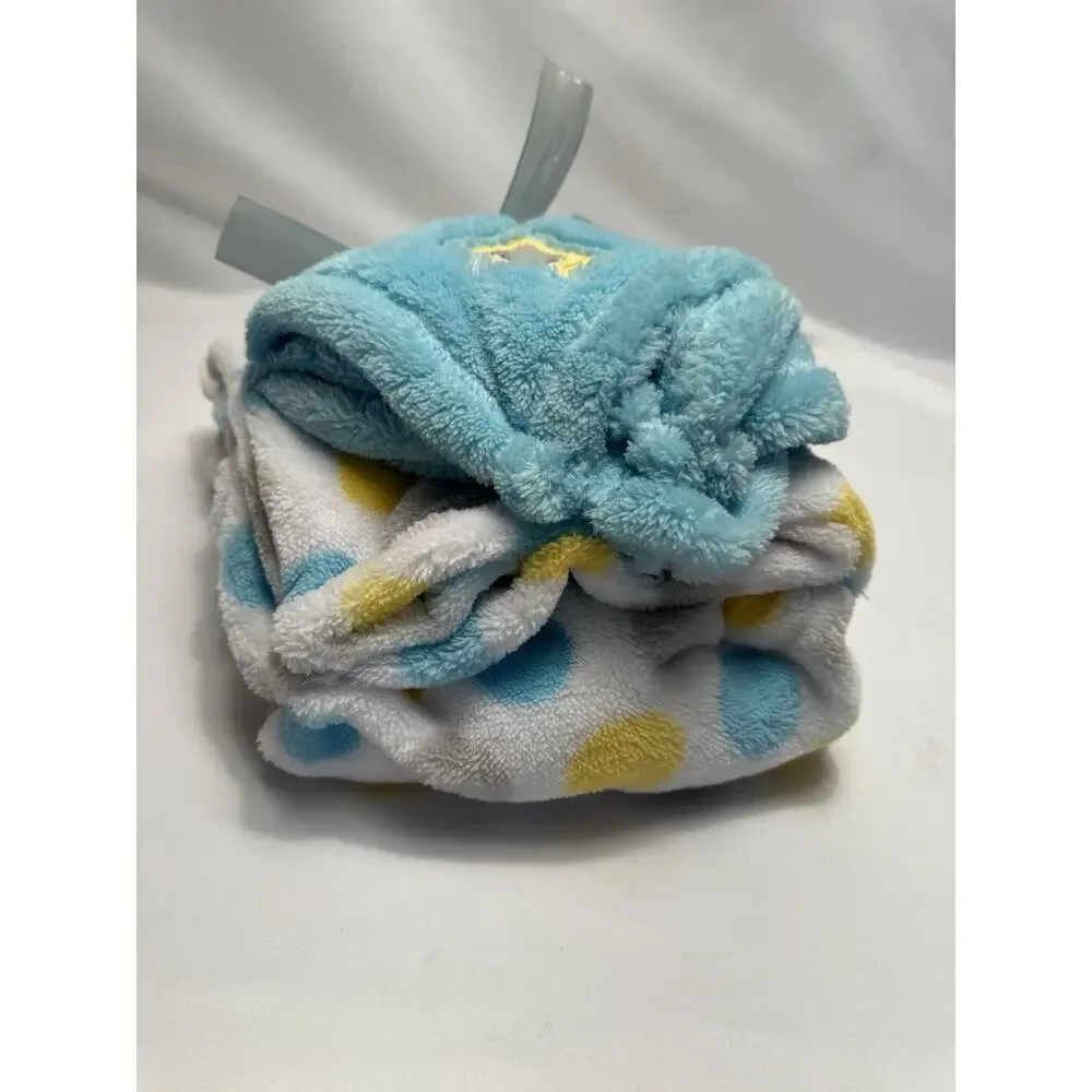 Baby Gear Lion Fleece Baby Blanket‎ and Lovey Gift Set Blue Yellow White New